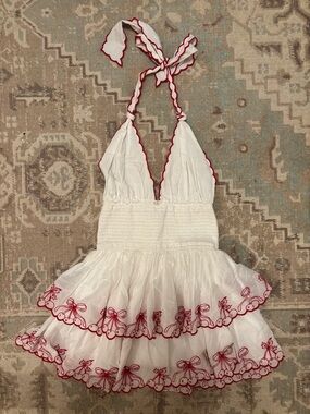 LoveShackFancy Dormina cherry embroidered dress - S